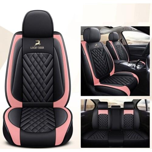 Car Seat Cover Front/Rear Vehicle Cushion Not Moves Universal Pu Leather Pink/Green Non-Slide For Benz S Class Y4 X45