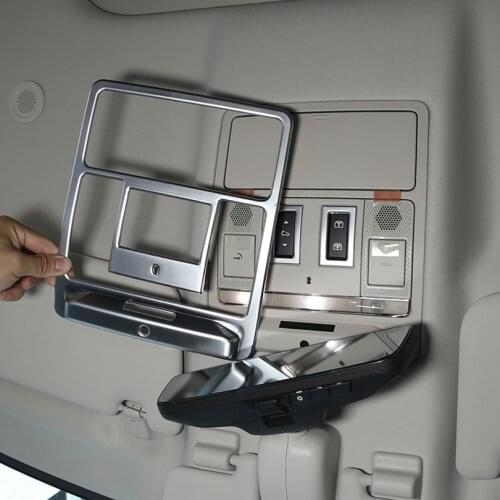 For Land Rover Defender 110 2020 2021 ABS Chrome Car Front Roof Reading Light Decorative Frame Trim Accessories