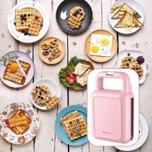 Electric Indoor Sandwich Maker 2-in-1 with 2 Detachable Non-stick Plates Compact Design