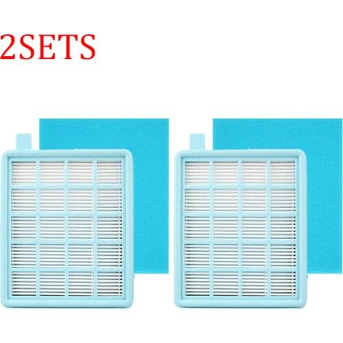 2sets Hepa Filters for philips FC8470 FC8471 FC8472 FC8473 FC8474 FC8476 FC8477 Vacuum Cleaner Parts Filters with Cotton