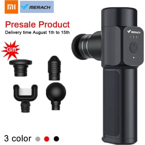 New Xiaomi Merach Nano Pocket Fascia Gun Small Muscle Relaxer Mini Massager 4 Massage Heads portable Travel Body Relaxation