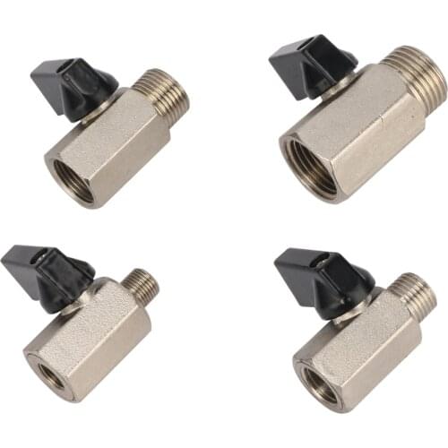 Garden irrigation Regulate and control air, oil and water 1/8" 1/4" 3/8" 1/2" BSP Male To Female Threaded Mini Brass Ball Valve
