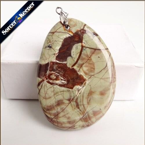 Fashion Real Mens Pendant Green Old KAMBABA Natural Stone Beads For Jewelry Making DIY Polar Jades Necklace Material WS615