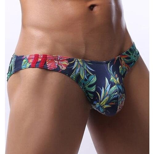 U-convex Pouch Underwear Men T-Back Thongs & G-Strings Tangas Hombre Ropa Interior Mens Print Bulge Pouch Brief Sexy Panties A30