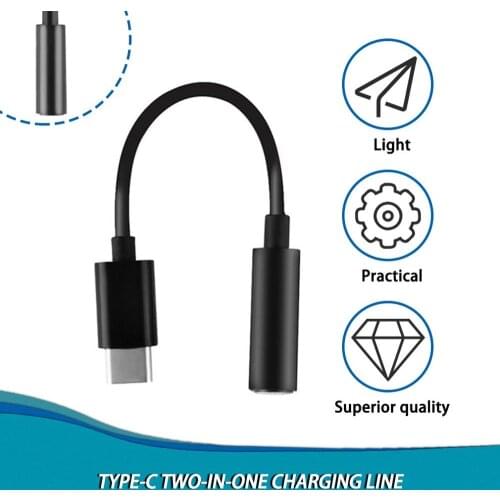 Mini Portable Type-C to 3.5mm Earphone Cable Adapter USB 3.1 Type C USB-C Male to 3.5 audio Female Jack for Xiaomi