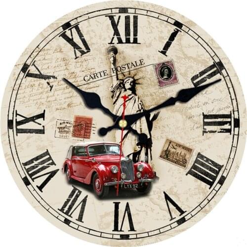 Shabby Chic,Classic Cars Wall Clocks,Vintage Wall Clock,Decor Watch