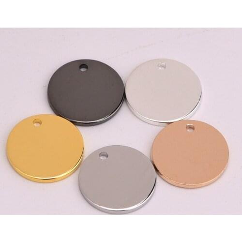 50pcs/lot size 12mm copper material gold/silver color blank Circle charm pendant accessories for bracelet DIY jewelry making