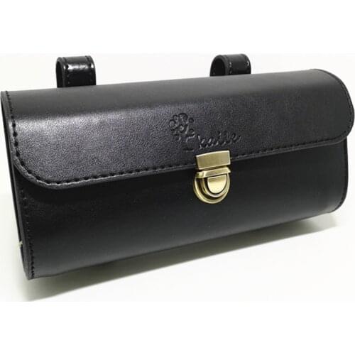 Q1070 Bicycle bags Retro Bicycle Beam Bundle Mountain Bike Front Bag Travel Bike Leather Tail Package 20x5.5x9cm