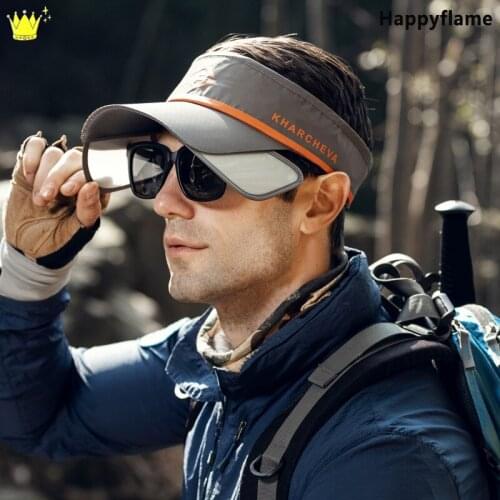 Hot Summer Mesh Breathable Empty Top Sun Hat Quick-drying Letters Velcro Adjustable Retractable Brim Sports Hat Tennis Golf Hats