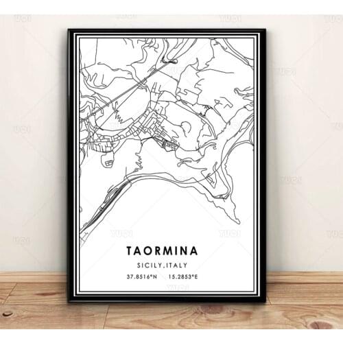 SYDNEY TALLINN TAORMINA THAILAND THE HAGUE City Map Poster PaintingWorld CityMap