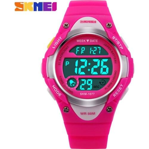 SKMEI Children Watches Cute Kids Watches Sports Cartoon Watch for Girls boys Rubber Childrens Digital LED Wristwatches Reloj
