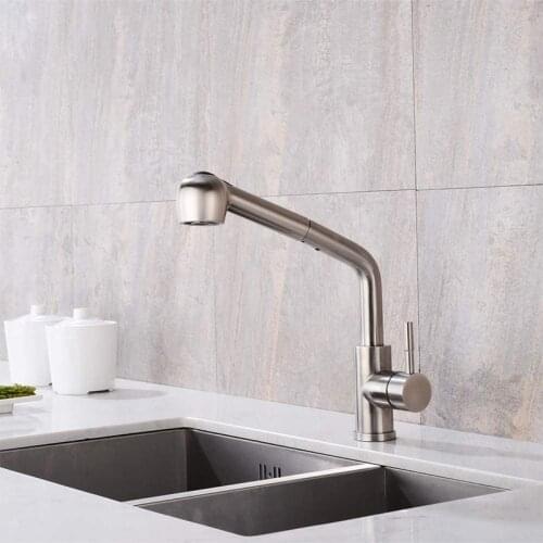 QUEEXU Kitchen Faucets Pull Down Tap for kitchen Water Filter Tap Stainless Steel RO Purify System Faucet with 360 Rotate Spout
