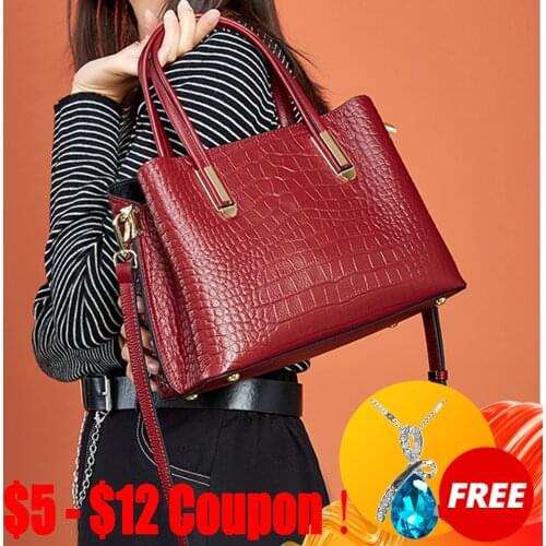 CGA Totes Bags Large Capacity Handbags For Women Luxury Shoulder Messenger Bag Female Retro Crocodile Daily Messenger Handbag