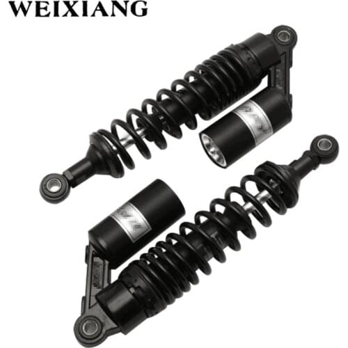Universal 320mm Pair Motorcycle Air Rear Shock Absorber For Go Kart Scooters Sport Street Bike Black Gold