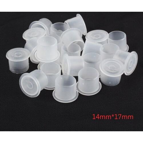 YILONG Wholesale 14*17mm 1000pcs Steady Plastic Tattoo Ink Cap Transparent Disposable Ink Caps Selfstand Tattoo Ink Cups