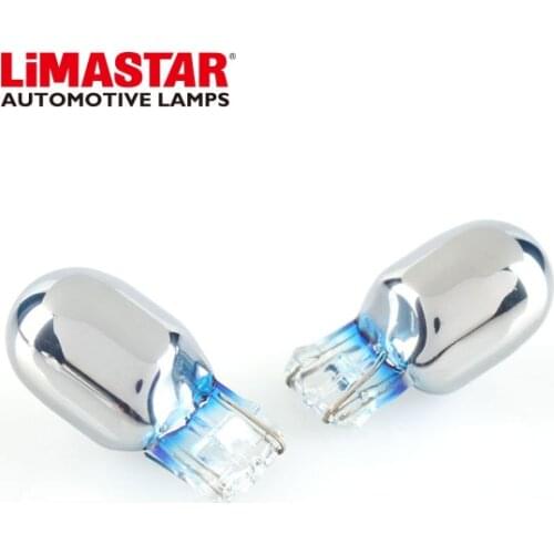 10PCS CHROME SILVER BLUE TURN SIGNALS LAMP 7443 T20 W21/5W 12V Car stop lamp warning lights