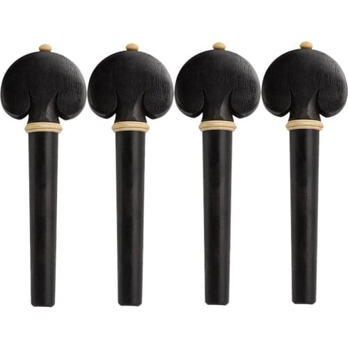 4Pcs Violin Wood Tuning Pegs / Tuning Pegs Endpin Set For 4/4 Violin / Violin
