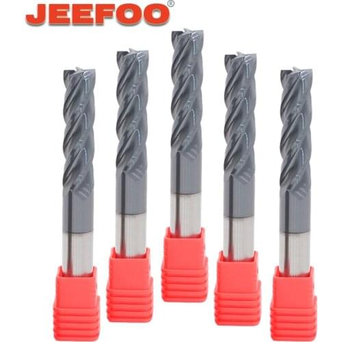 8/10/12/14/16/20mm 4 flute Solid Carbide End Mill CNC Milling Cutter HRC45 Tungsten Steel End Mills CNC Router Bits