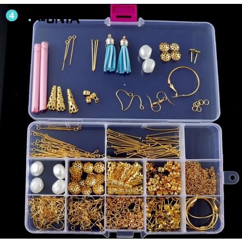 Tassel Earrings Accessories Ear Clips Bracelets Necklace Lobster Clasp Material Kit Tool Set For Handmade Jewelry Wholesale