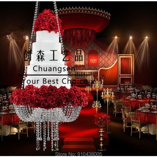 Free shipping acrylic cake stand, deco acrylic cake stands , amazing bling cake holder with hanging bead ,hanging cake stand