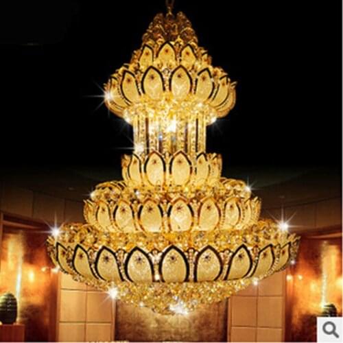 Crystal Pendants LED Lamp e14 Lustre D100*H150cm Pendants lights Modern Luxury Crystal led e14 Free Shipping