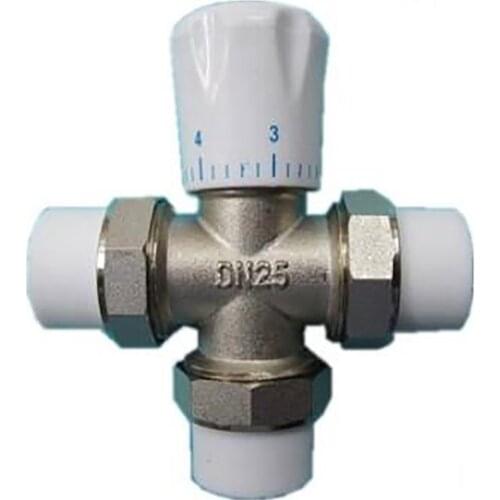 Brass three-way valve PPR Radiator Manual adjustment DN15-DN25