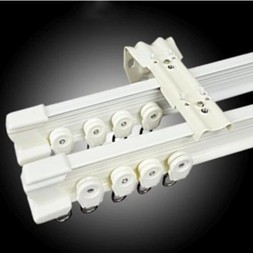 NEW Curtain track U-shaped L-shaped curved rail curtain bar window slide rail Roman bar slide can bend guide rail double track