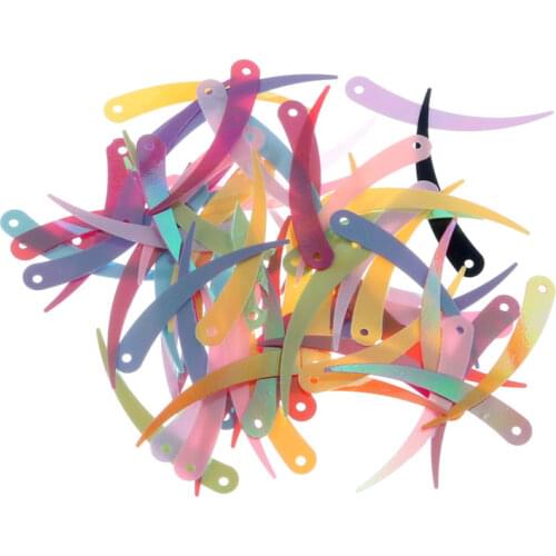 30g Perforated Acrylic Crescent Flat Loose Sequins Paillette Sewing For Clothing Accssories Art Decoration Jewelry Making Diy