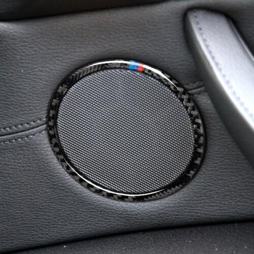It Is Suitable For BMW 4 Horn Rings - BMW Color + Red Start Button The Carbon Fibe