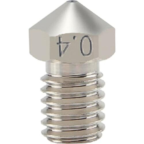 Durable Non-stick Heat Resistant M6 Thread 0.4mm E3D V6 Plated Copper Nozzle for 3D Printers Compatible with PETG