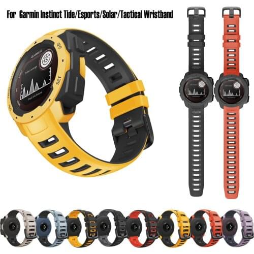 Wrist Strap Band For Garmin Instinct Tide Replacement Watchband Strap Silicone For Instinct Esports/Solar/Tactical Wristband