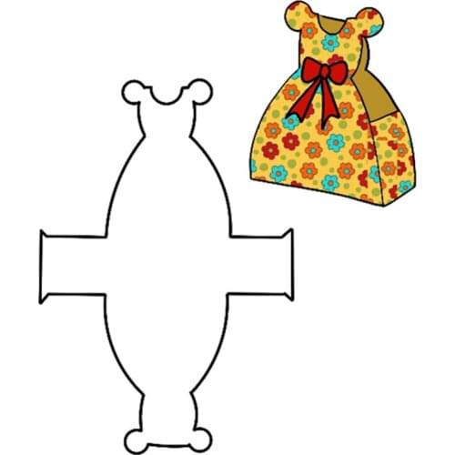 Kokorosa METAL CUTTING DIES Cut Dress Gift Box Purse Wedding Crown Treat Bag Scrapbook Paper Craft Album Card Punch Cutter