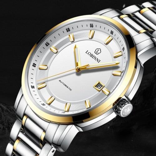 Switzerland Luxury Brand LOBINNI Japan MIYOTA Automatic Mechanical Men Watches Sapphire Waterproof Luminous Hands Clocks L9007M