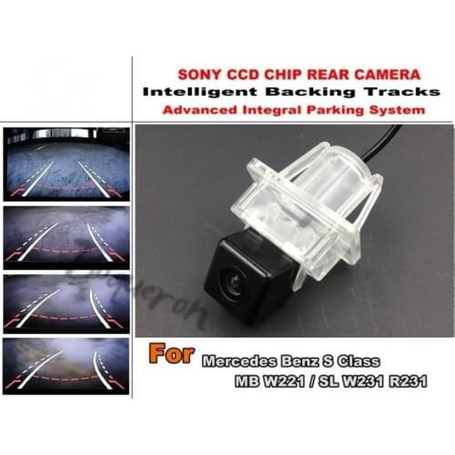 Smart Tracks Chip Camera HD CCD Intelligent Dynamic Rear View Camera For Mercedes Benz S Class MB W221 / SL W231 R231