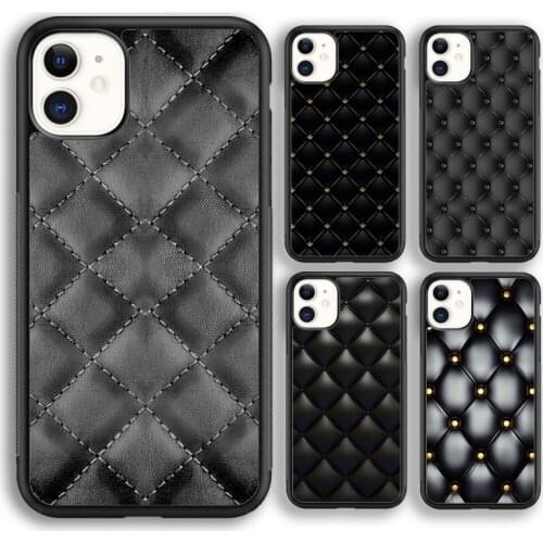 Krajews Quilted Texture Sofa Pattern Sticker Phone Case For iPhone 5s 6s 7 8 plus X XS XR 11 12 pro max Samsung Galaxy S8 S9 S10