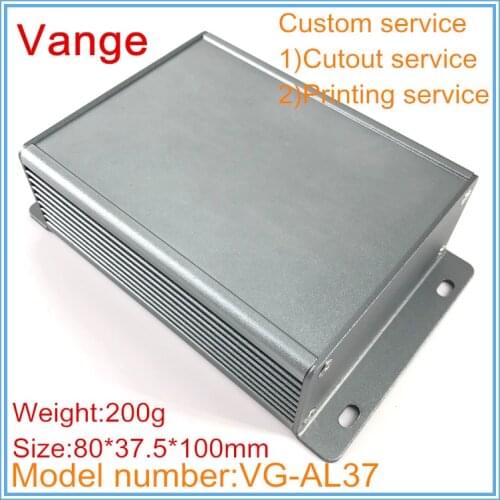 1pcs/lot wall-mounted junction cases 80*37.5*100mm 6063-T5 aluminum profiles shell enclosure for router device