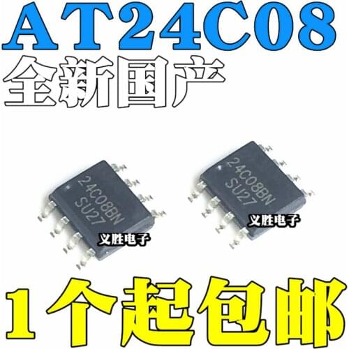 10pcs/lot New AT24C08BN AT24C08 AT24C08N AT24C08AN SOP8 SMD 8 feet