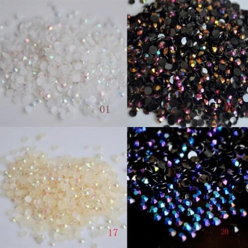 1000pcs 3mm New fashion Bling Jelly Nail Art gold hot AB Rhinestones Phone Case Shiny Beads Flat back