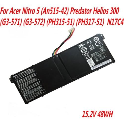 15.2V 48WH Laptop Battery For Acer Nitro 5 (An515-42) Predator Helios 300 (G3-571) (G3-572) (PH315-51) (PH317-51) N17C4