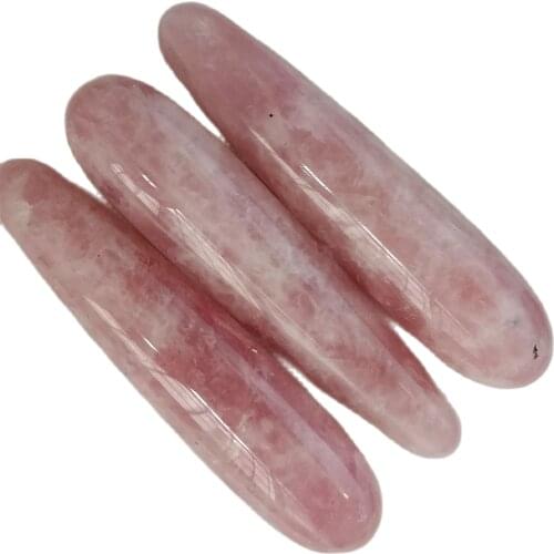Natural rose quartz crystal wand Personality pink quartz massage stick Gemstone beauty bar Yoni Healing for women gift 1pc