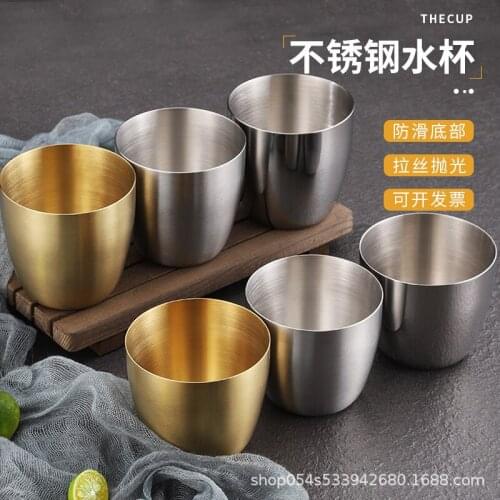 304 Stainless Steel Thicken Korean Single Layer Cup Restaurant Beer Cup