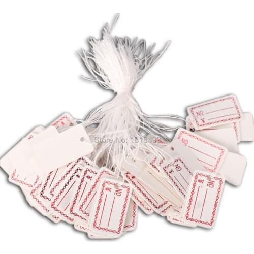 Free shipping wholesales no. price tag/DIY blank tag with cord/jewerly tag/printed label/gift packing tag/logo 100 pcs a lot