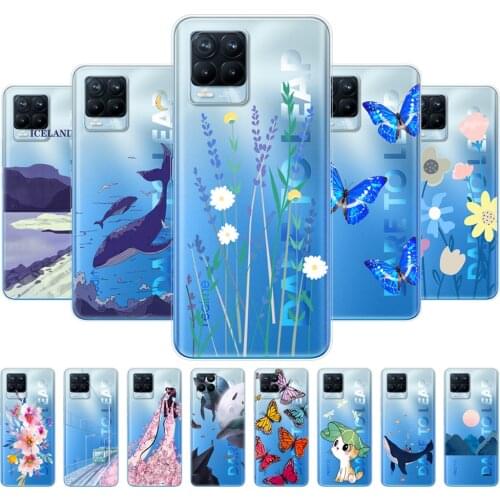 For Realme 8 Case 6.4" Soft Silicon TPU Phone Back Cover For Realme 8 Pro OPPO Realme8 4G RMX3085 Coque Capa Funda Bumper Bag