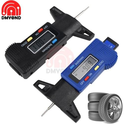 Digital Car Tyre Tire Tread Depth Gauge Meter Measurer Tool Caliper Thickness Gauges Tread Brake Pad Shoe Tire Monitoring System