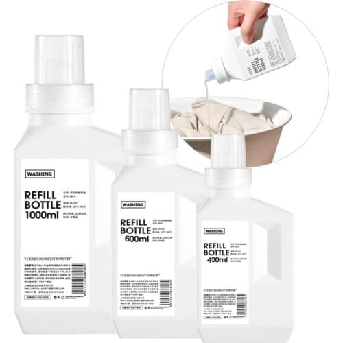 Large Capacity Laundry Detergent Dispenser Refillable Laundry Liquid Softener Storage Empty Bottles 400/600/1000ml