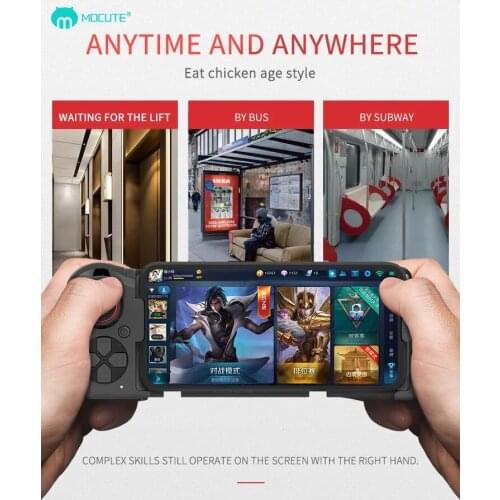 Mocute 058 Wireless Bluetooth 3.0 Game Controller Half Gamepad Stretch Joystick for Android iOS VR PC TV box PU-BG Mobile Phone