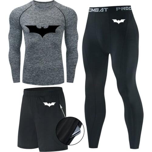 MMA Compression Clothing Rashguard For Men Bjj Boxing Set Rash Guard Gym T-shirt+Pant Muay Thai Shorts KickBoxing Sportsuit