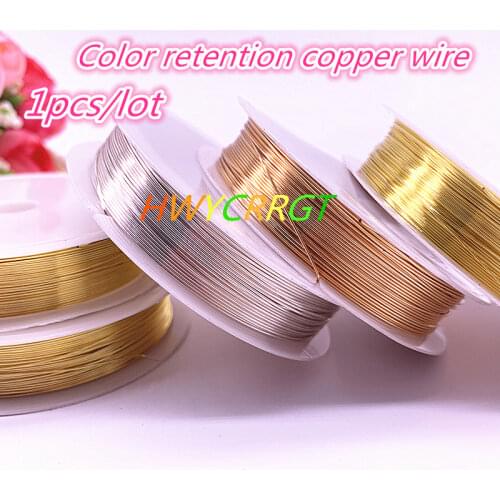 Wholesale Color Protection Copper Wire 0.3/0.4/0.5/0.6/0.8/1.0mm Silver Gold Copper Color for Jewelry Metal Wire Coil Handiwork