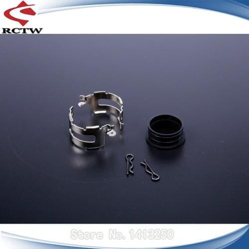 Metal Resonance Tube Clamp Kit Fit Exhaust Pipe for 1/5 Hpi Rofun Rovan King Motor Baja 5b 5t 5sc Rc Car Parts