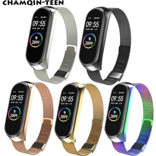 Metal For Mi Band 6 Strap Stainless Steel Correa MiBand 6 5 4 3 Strap Wristband Pulseira Milanese Strap For Mi Band 5 Bracelet